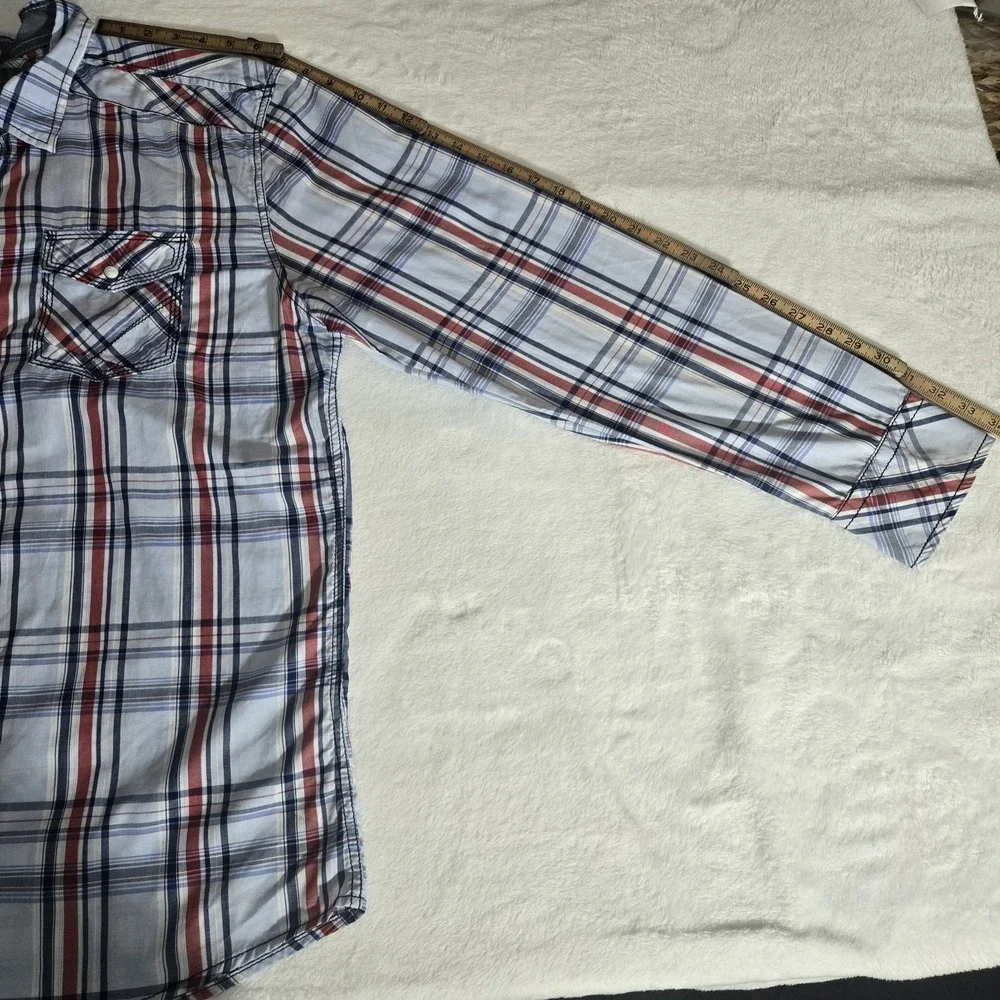 BKE Swisher Long Sleeve Button Down Plaid Western Shirt Size XL